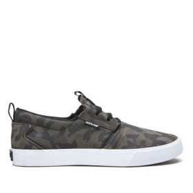 Tenis Bajos Supra FLOW Hombre Camuflaje/Blancas (MX-53075)